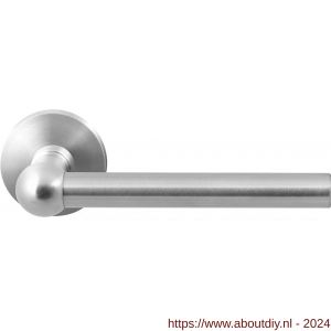 GPF Bouwbeslag RVS 3050.09-00 Hipi deurkruk op ronde rozet 50x8 mm RVS mat geborsteld - A21009269 - afbeelding 1