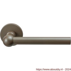 GPF Bouwbeslag Anastasius 3050.A3-00 Hipi deurkruk gatdeel op rozet 50x8 mm links-rechtswijzend Mocca blend - A21013922 - afbeelding 1