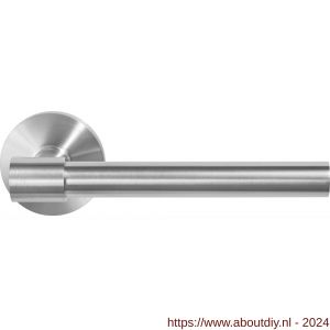GPF Bouwbeslag RVS 3051.09-00 Hipi Deux deurkruk op ronde rozet 50x8 mm RVS mat geborsteld - A21009271 - afbeelding 1
