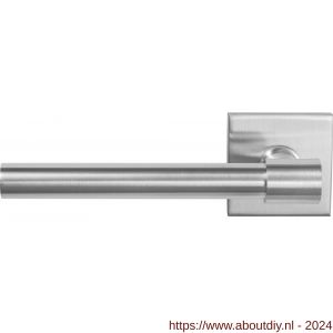 GPF Bouwbeslag RVS 3051.09-02L Hipi Deux deurkruk gatdeel op vierkante rozet 50x50x8 mm linkswijzend RVS mat geborsteld - A21010134 - afbeelding 1