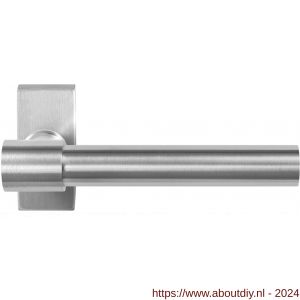 GPF Bouwbeslag RVS 3052.09-01 Hipi Deux+ deurkruk op rechthoekige rozet 70x32x10 mm RVS mat geborsteld - A21009276 - afbeelding 1