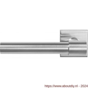 GPF Bouwbeslag RVS 3052.09-00L/R Hipi Deux+ deurkruk gatdeel op ronde rozet 50x8 mm links-rechtswijzend RVS mat geborsteld - A21010146 - afbeelding 1