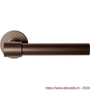 GPF Bouwbeslag Anastasius 3052.A2-00 Hipi Deux+ deurkruk 141,5 mm op ronde rozet 50x8 mm Bronze blend - A21010660 - afbeelding 1