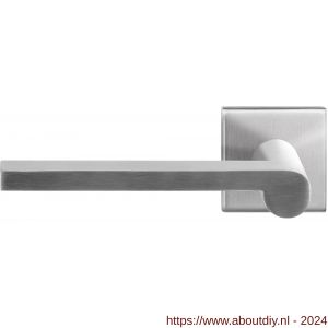 GPF Bouwbeslag RVS 3105.09-02L Tinga deurkruk gatdeel op vierkante rozet 50x50x8 mm linkswijzend RVS mat geborsteld - A21010165 - afbeelding 1