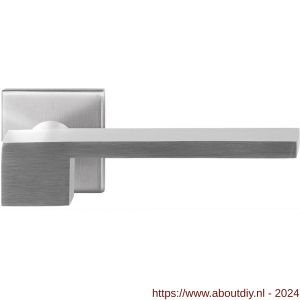 GPF Bouwbeslag RVS 3110.09-02R Rapa deurkruk gatdeel op vierkante rozet 50x50x8 mm rechtswijzend RVS mat geborsteld - A21010168 - afbeelding 1