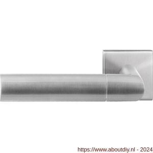 GPF Bouwbeslag RVS 3140.09-02L Nana deurkruk gatdeel op vierkante rozet 50x50x8 mm linkswijzend RVS mat geborsteld - A21010178 - afbeelding 1