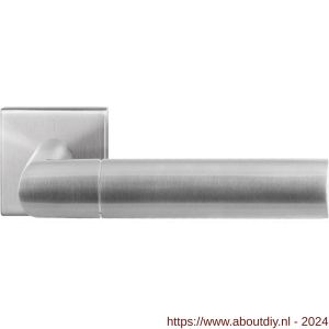 GPF Bouwbeslag RVS 3140.09-02R Nana deurkruk gatdeel op vierkante rozet 50x50x8 mm rechtswijzend RVS mat geborsteld - A21010179 - afbeelding 1