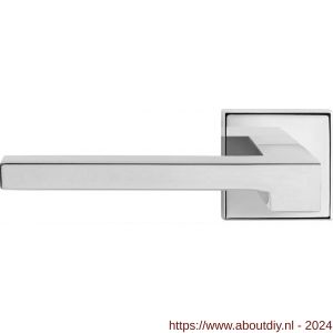 GPF Bouwbeslag RVS 3162.49-02L Raa deurkruk gatdeel op vierkante rozet 50x50x8 mm linkswijzend RVS gepolijst - A21013931 - afbeelding 1