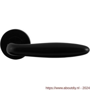 GPF Bouwbeslag Entree 620VZL Sigaar model deurkruk gatdeel op rozet 53x6 mm linkswijzend zwart egaal - A21010210 - afbeelding 1