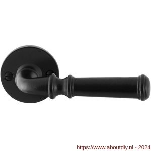 GPF Bouwbeslag Smeedijzer 6220.60-00 Meri deurkruk op ronde rozet 53x5 mm smeedijzer zwart - A21009011 - afbeelding 1