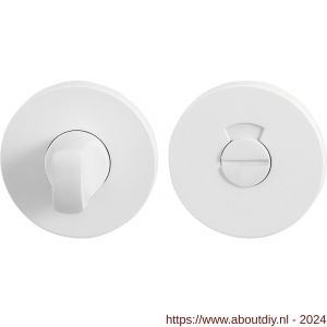 GPF Bouwbeslag Entree 6903VW toiletgarnituur rond 53x6 mm stift 8 mm met rood-wit indicator wit egaal - A21011405 - afbeelding 1
