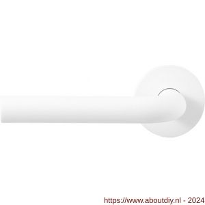GPF Bouwbeslag Entree 802VWL L-model 19 mm deurkruk gatdeel op rozet 53x6 mm linkswijzend wit structuur - A21010216 - afbeelding 1