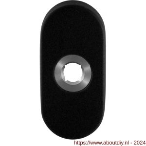 GPF Bouwbeslag ZwartWit 8100.04R rozet ovaal 70x32x10 mm rechtswijzend zwart - A21008108 - afbeelding 1