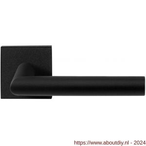 GPF Bouwbeslag ZwartWit 8210.61-02 Toi deurkruk op vierkante rozet 50x50x8 mm zwart - A21009316 - afbeelding 1