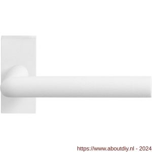GPF Bouwbeslag ZwartWit 8212.62-01 Toi deurkruk op rechthoekige rozet 70x32x10 mm wit - A21013937 - afbeelding 1