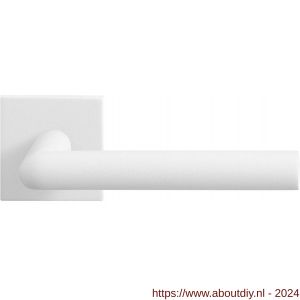 GPF Bouwbeslag ZwartWit 8212.62-02 Toi deurkruk op vierkante rozet 50x50x8 mm wit - A21013938 - afbeelding 1