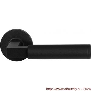 GPF Bouwbeslag ZwartWit 8213.61-00 Kuri deurkruk op ronde rozet 50x8 mm zwart - A21009322 - afbeelding 1