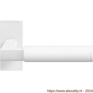 GPF Bouwbeslag ZwartWit 8214.62-01 Kuri deurkruk op rechthoekige rozet 70x32x10 mm wit - A21013948 - afbeelding 1