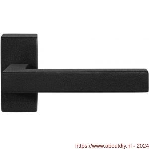 GPF Bouwbeslag ZwartWit 8216.61-01 Zaki+ deurkruk op rechthoekige rozet 70x32x10 mm zwart - A21009331 - afbeelding 1