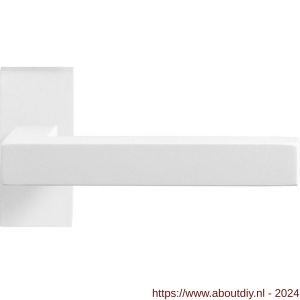 GPF Bouwbeslag ZwartWit 8218.62-01 Zaki+ deurkruk op rechthoekige rozet 70x32x10 mm wit - A21013959 - afbeelding 1