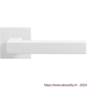 GPF Bouwbeslag ZwartWit 8218.62-02 Zaki+ deurkruk op vierkante rozet 50x50x8 mm wit - A21013960 - afbeelding 1