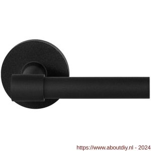GPF Bouwbeslag ZwartWit 8231.61-00 Hipi Deux deurkruk op ronde rozet 50x8 mm zwart - A21009346 - afbeelding 1