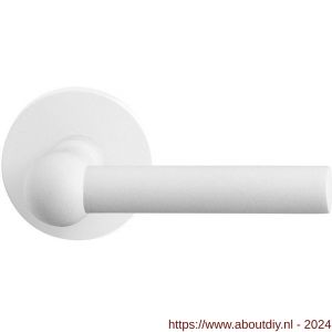 GPF Bouwbeslag ZwartWit 8237.62-00 Hipi deurkruk op ronde rozet 50x8 mm wit - A21013992 - afbeelding 1