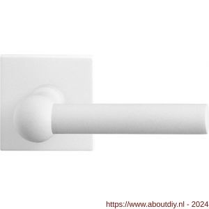 GPF Bouwbeslag ZwartWit 8237.62-02 Hipi deurkruk op vierkante rozet 50x50x8 mm wit - A21013993 - afbeelding 1