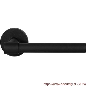 GPF Bouwbeslag ZwartWit 8244.61-00 Hipi Deux deurkruk op ronde rozet 50x8 mm zwart - A21009373 - afbeelding 1