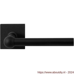 GPF Bouwbeslag ZwartWit 8245.61-02 Hipi deurkruk op vierkante rozet 50x50x8 mm zwart - A21009376 - afbeelding 1