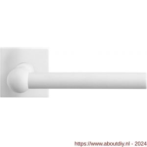 GPF Bouwbeslag ZwartWit 8247.62-02 Hipi deurkruk op vierkante rozet 50x50x8 mm wit - A21014024 - afbeelding 1