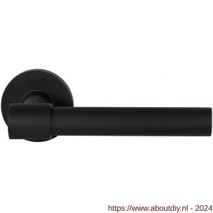 GPF Bouwbeslag ZwartWit 8248.61-00 Hipi Deux+ deurkruk op ronde rozet 50x8 mm zwart - A21009381 - afbeelding 1