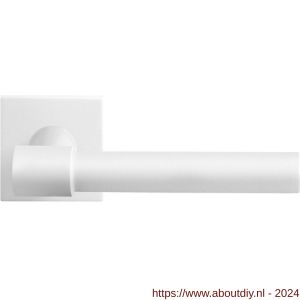 GPF Bouwbeslag ZwartWit 8249.62-02 Hipi Deux+ deurkruk op vierkante rozet 50x50x8 mm wit - A21014029 - afbeelding 1