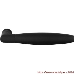 GPF Bouwbeslag ZwartWit 8266 XL Ika XL deurkruk haaks met trapezium eindknop zwart-zwart gecoat - A21005836 - afbeelding 1