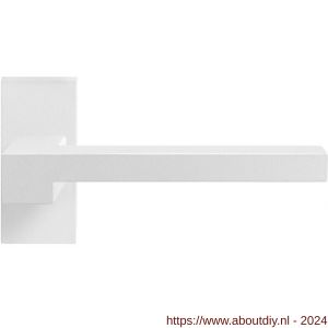 GPF Bouwbeslag ZwartWit 8287.62-01 Raa deurkruk op rechthoekige rozet 70x32x10 mm wit - A21014045 - afbeelding 1