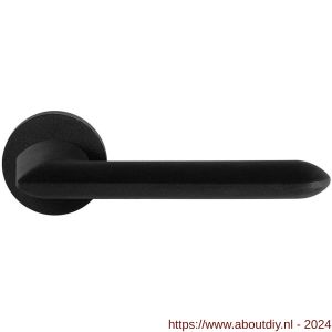 GPF Bouwbeslag ZwartWit 8290.61-00 Wini deurkruk op ronde rozet 50x8 mm zwart - A21009398 - afbeelding 1