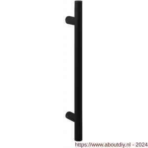 GPF Bouwbeslag ZwartWit 8647.61 deurgreep GPF16 16x230/160 mm zwart met enkel- en dubbelzijdige bevestiging - A21008516 - afbeelding 1