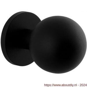 GPF Bouwbeslag ZwartWit 8823.61 kogel voordeurknop 70 mm op rozet 70 mm zwart - A21006878 - afbeelding 1
