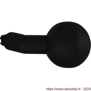 GPF Bouwbeslag ZwartWit 8859.61 S4 verkropte kogelknop 55x16 mm voor veiligheidsschilden vast met bout M10 zwart - A21008221 - afbeelding 1