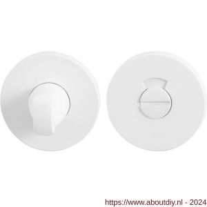 GPF Bouwbeslag Entree 8903VW toiletgarnituur rond 53x6 mm stift 8 mm met rood-wit indicator wit - A21011407 - afbeelding 1