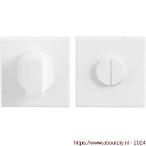 GPF Bouwbeslag ZwartWit 8911.42 toiletgarnituur vierkant 50x50x8 mm stift 5 mm grote knop wit - A21005917 - afbeelding 1