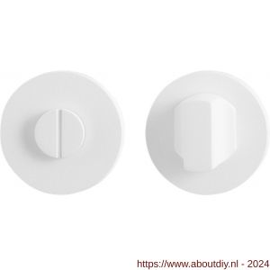 GPF Bouwbeslag ZwartWit 8911.45 toiletgarnituur rond 50x6 mm stift 5 mm grote knop wit - A21008658 - afbeelding 1