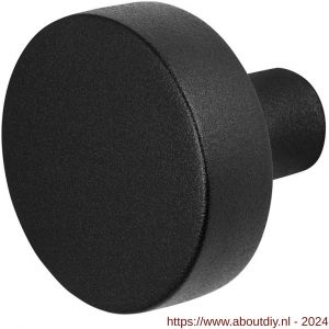 GPF Bouwbeslag ZwartWit 8952.61 S1 vlakke knop 52x16 mm draaibaar met krukstift zwart - A21008073 - afbeelding 1