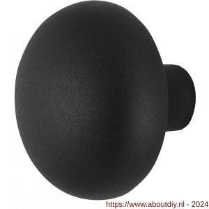 GPF Bouwbeslag ZwartWit 8957.61 S2 paddenstoel knop 65 mm vast met knopvastzetter zwart - A21011035 - afbeelding 1