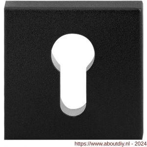GPF Bouwbeslag ZwartWit 9386.61 Outside veiligheids buitenrozet vierkant 54 mm SKG*** zwart - A21012900 - afbeelding 1