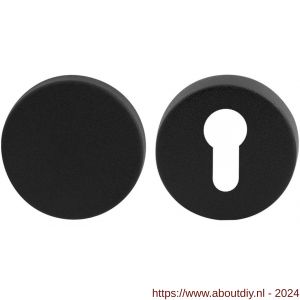 GPF Bouwbeslag ZwartWit 9393.61 set veiligheidsrozet rond 54 mm SKG*** buiten blind zwart - A21012954 - afbeelding 1