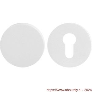 GPF Bouwbeslag ZwartWit 9393.62 set veiligheidsrozet rond 54 mm SKG*** wit buiten blind wit - A21012958 - afbeelding 1
