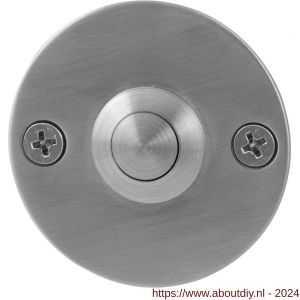 GPF Bouwbeslag RVS 9827.06 deurbel beldrukker rond 50x2 mm met RVS button RVS mat geborsteld - A21000189 - afbeelding 1