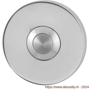 GPF Bouwbeslag RVS 9827.45 deurbel beldrukker rond 50x6 mm met RVS button RVS gepolijst - A21005990 - afbeelding 1