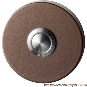 GPF Bouwbeslag Anastasius 9827.A2.1100 deurbel beldrukker rond 50x8 mm met RVS button Bronze blend - A21008988 - afbeelding 1
